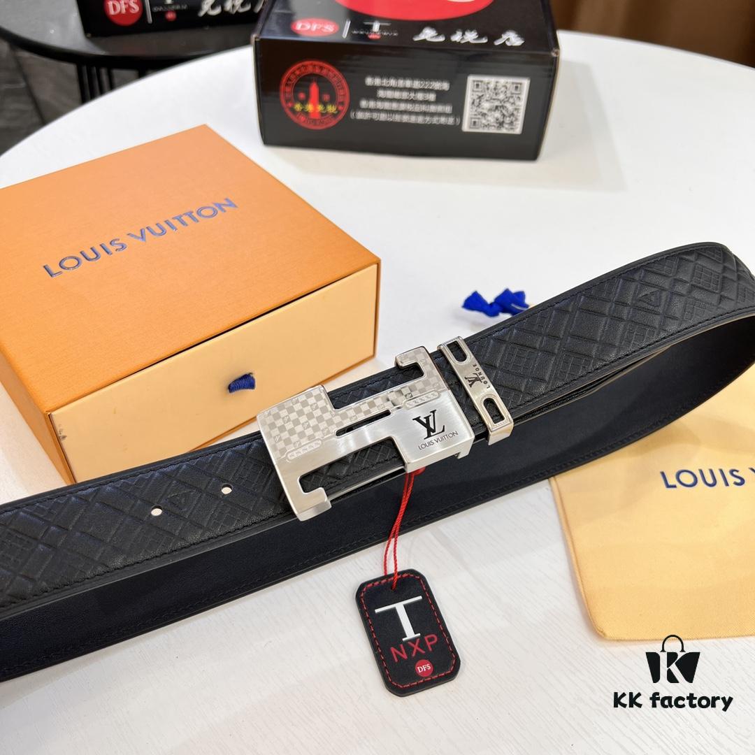 693202bf3a89a121ed550b94 Top-Tier Leather Belt, Original Factory Hong Kong Duty-Free T Gift Box (NXP RFID Tag with Official Website Verification, Authentic Anti-Counterfeit Chip), LV Louis Vuitton Style