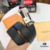 693202bf3a89a121ed550b95 Top-Tier Leather Belt, Original Factory Hong Kong Duty-Free T Gift Box (NXP RFID Tag with Official Website Verification, Authentic Anti-Counterfeit Chip), LV Louis Vuitton Style