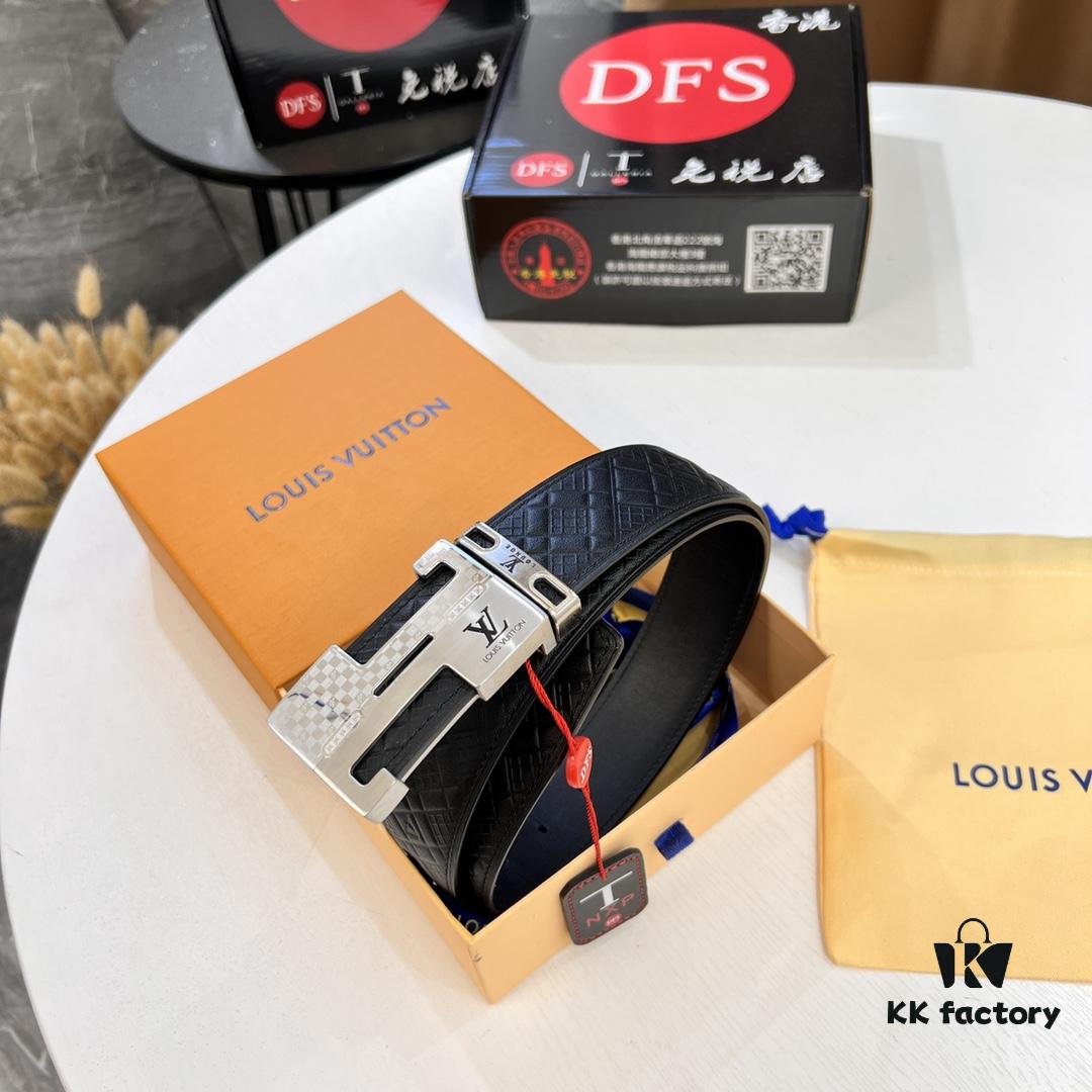 693202bf3a89a121ed550b97 Top-Tier Leather Belt, Original Factory Hong Kong Duty-Free T Gift Box (NXP RFID Tag with Official Website Verification, Authentic Anti-Counterfeit Chip), LV Louis Vuitton Style