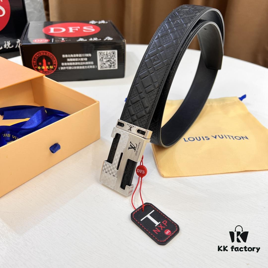 693202bf3a89a121ed550b98 Top-Tier Leather Belt, Original Factory Hong Kong Duty-Free T Gift Box (NXP RFID Tag with Official Website Verification, Authentic Anti-Counterfeit Chip), LV Louis Vuitton Style