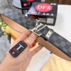 693202c13a89a121ed550bb2 LV Men's Belt, New Arrival, Genuine Cowhide Leather, 3.8cm Width, Original Imported Fabric, Luxury Custom Design