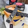 693202c13a89a121ed550bb7 LV Men's Belt, New Arrival, Genuine Cowhide Leather, 3.8cm Width, Original Imported Fabric, Luxury Custom Design