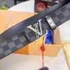 693202c23a89a121ed550bbc LV Men's Belt, Latest Design, ZP Molded, Synchronized with Original Pattern Fabric, Full-Grain Cowhide Leather, Heavy-Duty Stainless Steel Hardware, 4.0cm Width
