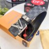 693202c23a89a121ed550bbf LV Men's Belt, Latest Design, ZP Molded, Synchronized with Original Pattern Fabric, Full-Grain Cowhide Leather, Heavy-Duty Stainless Steel Hardware, 4.0cm Width
