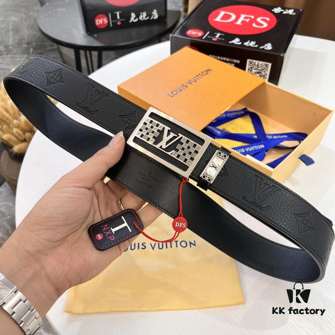 693202c43a89a121ed550bdb Top-tier Leather Belt, Hong Kong Tax-Free T Gift Box 🎁 (NXP Hang Tag with Official Website Verification, Authentic Anti-Counterfeit Chip) – New LV Corrosion-Patterned Stainless Steel Hardware, Italian Imported Crust Calfskin, 3.8cm Width, Men's Formal Premium Belt, Genuine Custom Edition