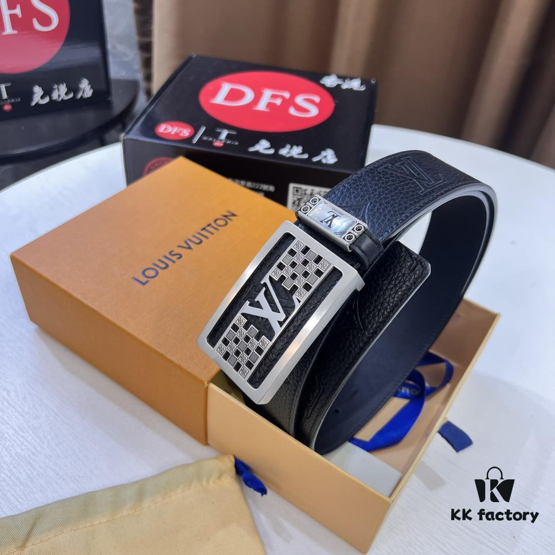 693202c43a89a121ed550bdd Top-tier Leather Belt, Hong Kong Tax-Free T Gift Box 🎁 (NXP Hang Tag with Official Website Verification, Authentic Anti-Counterfeit Chip) – New LV Corrosion-Patterned Stainless Steel Hardware, Italian Imported Crust Calfskin, 3.8cm Width, Men's Formal Premium Belt, Genuine Custom Edition