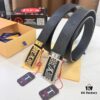 693202c53a89a121ed550be1 Top-tier Leather Belt, Hong Kong Tax-Free T Gift Box 🎁 (NXP Hang Tag with Official Website Verification, Authentic Anti-Counterfeit Chip) – New LV Corrosion-Patterned Stainless Steel Hardware, Italian Imported Crust Calfskin, 3.8cm Width, Men's Formal Premium Belt, Genuine Custom Edition