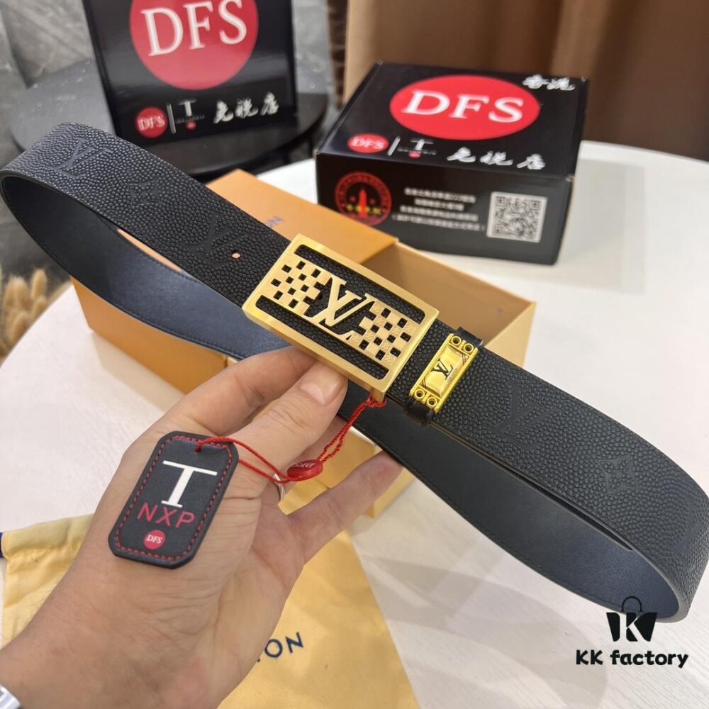 693202c53a89a121ed550be2 Top-tier Leather Belt, Hong Kong Duty-Free T Gift Box 🎁 (NXP RFID Tag with Official Website Verification, Authentic Anti-Counterfeit Chip) - LV Corrosion-Pierced Stainless Steel Hardware, Italian Imported Calfskin