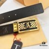 693202c53a89a121ed550be4 Top-Tier Leather Belt, Hong Kong Duty-Free T Gift Box 🎁 (NXP RFID Tag with Official Website Verification, Authentic Anti-Counterfeit Chip) - New LV Corrosion-Patterned Stainless Steel Hardware, Italian Imported Crust Calfskin, 3.8cm Width, Premium Men's Dress Belt, Genuine Custom Edition