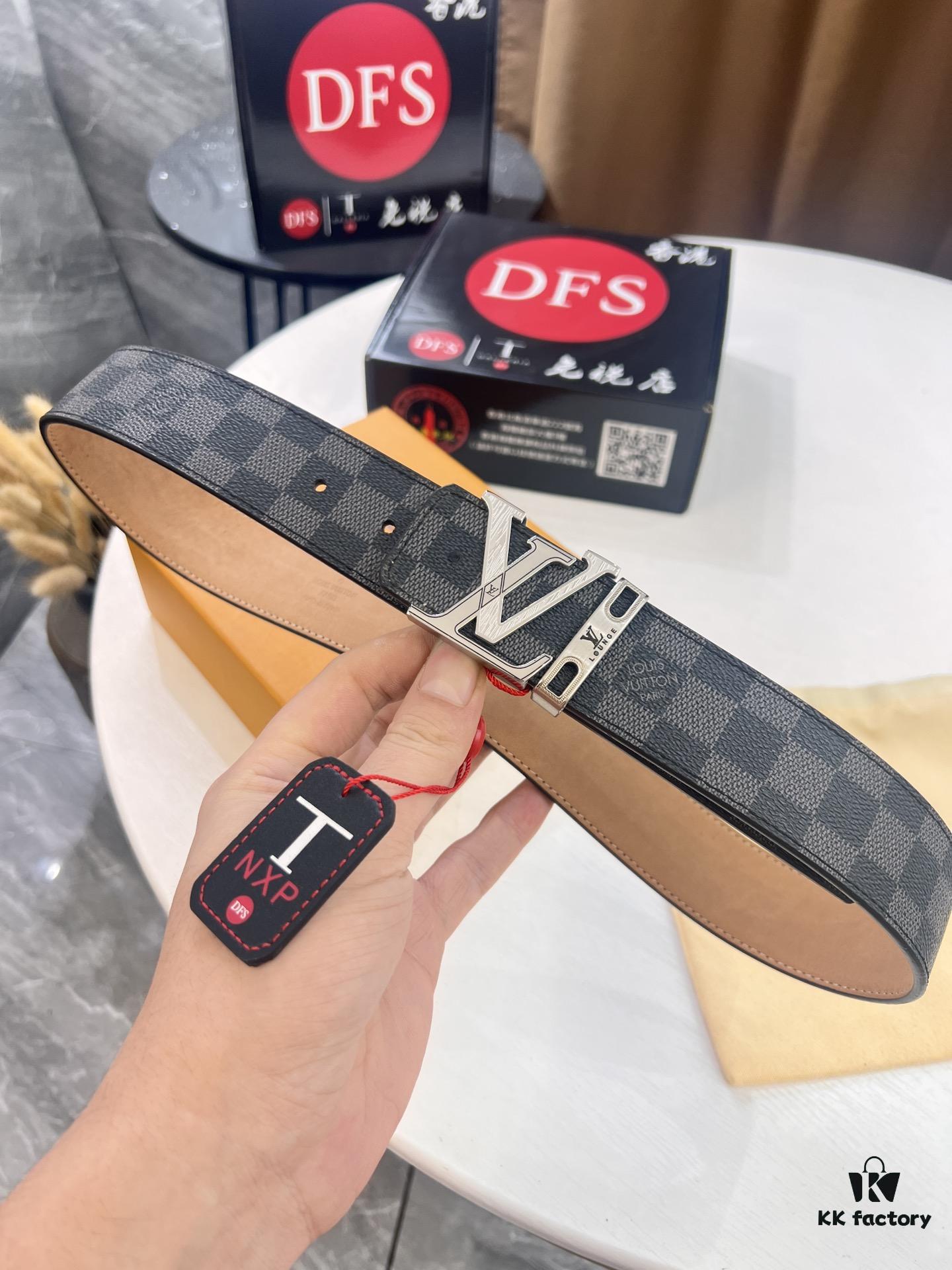 693202c53a89a121ed550beb LV Men's Belt, New Arrival, High-End Custom Leather, 3.8cm Width, Full-Grain Suede Calfskin, Corrosion-Finished Hardware, Authenticity Verified via NXP Chip