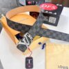 693202c63a89a121ed550bf0 LV Men's Belt, New Arrival, High-End Custom Leather, 3.8cm Width, Full-Grain Suede Calfskin, Corrosion-Finished Hardware, Authenticity Verified via NXP Chip