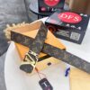693202c63a89a121ed550bf7 LV Men's Belt, New Arrival, Genuine Cowhide Leather, 3.8cm Width, Sandblasted Finish, Corroded Letter Hardware, Original Imported Plaid Fabric