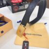 693202c83a89a121ed550c0f Top Quality Genuine Leather Belt, Louis Vuitton LV Style, 3.8cm Width, Imported South African Cowhide, Dual-Sided Texture, Full-Grain Cow Leather Men's Dress Belt