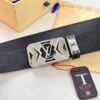 693202c93a89a121ed550c1c Xiaozhu Recommended Trumpet Trumpet Louis Vuitton Automatic Buckle Belt, Custom Cowhide, Checkered Full-Grain Imported Leather Paired with Fine-Grained Cattle Leather, Top-Quality Business Formal Belt with Soft Automatic Slide Rail Feel