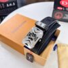 693202ca3a89a121ed550c20 Xiaozhu Recommended Trumpet Trumpet Louis Vuitton Automatic Buckle Belt, Custom Cowhide, Checkered Full-Grain Imported Leather Paired with Fine-Grained Cattle Leather, Top-Quality Business Formal Belt with Soft Automatic Slide Rail Feel