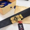 693202ca3a89a121ed550c23 Louis Vuitton Automatic Buckle Belt, Top-Quality Genuine Leather, Imported Grain Calfskin, Smooth Slide Mechanism, 3.5cm Width