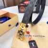 693202ca3a89a121ed550c25 Louis Vuitton Automatic Buckle Belt, Top-Quality Genuine Leather, Imported Grain Calfskin, Smooth Slide Mechanism, 3.5cm Width