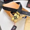 693202ca3a89a121ed550c27 Louis Vuitton Automatic Buckle Belt, Top-Quality Genuine Leather, Imported Grain Calfskin, Smooth Slide Mechanism, 3.5cm Width