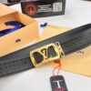 693202cc3a89a121ed550c3c Top-Tier LV Louis Vuitton Belt - Genuine Mold L, Polished Stainless Steel Hardware, Reversible French Imported Embossed Calfskin Leather, 3.8cm Width, NXP RFID Chip for Official Authentication