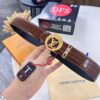 693202cc3a89a121ed550c43 LV Men's Belt, Genuine Crocodile Grain Leather, 4.0cm Width, Imported Cowhide with Steel Buckle, NXP Anti-Counterfeit Chip Packaging