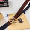 693202cc3a89a121ed550c47 LV Men's Belt, Genuine Crocodile Grain Leather, 4.0cm Width, Imported Cowhide with Steel Buckle, NXP Anti-Counterfeit Chip Packaging