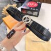 693202cd3a89a121ed550c4a LV Men's Belt, Latest Design with Crocodile Belly Grain Cowhide, 4.0cm Wide, Imported Leather, Heavy-Duty Metal Buckle with NXP Anti-Counterfeit Chip