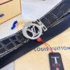 693202cd3a89a121ed550c4b LV Men's Belt, Latest Design with Crocodile Belly Grain Cowhide, 4.0cm Wide, Imported Leather, Heavy-Duty Metal Buckle with NXP Anti-Counterfeit Chip