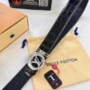 693202cd3a89a121ed550c4d LV Men's Belt, Latest Design with Crocodile Belly Grain Cowhide, 4.0cm Wide, Imported Leather, Heavy-Duty Metal Buckle with NXP Anti-Counterfeit Chip