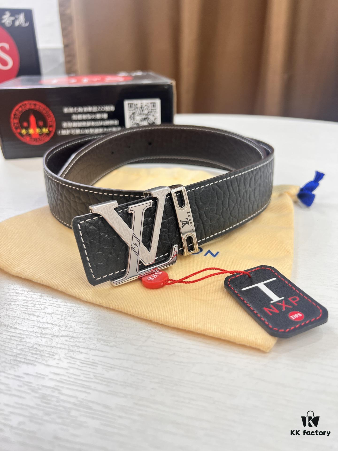 693202ce3a89a121ed550c54 Givenchy Men's Belt - Original Factory Direct, Genuine Calfskin Leather, Embossed Logo Buckle, 3.8cm Width, Duty-Free Hong Kong Edition