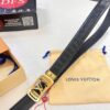 Louis Vuitton Automatic Buckle Belt, Premium Calfskin with Crocodile Texture, 3.5cm Width, Top-Quality Craftsmanship