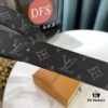 693202d13a89a121ed550c86 LV Men's Belt, New Monogram Design, Imported Fabric, Full-Grain Cowhide, Reversible, 3.8cm Width, Water Ripple Letter Hardware