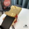 LV Men's Belt, New Monogram Imported Fabric, Full-Grain Cowhide Plain Weave, Reversible Design, Wave Pattern Letter Hardware, 3.8cm Width