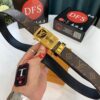 693202d23a89a121ed550c93 Luxury Louis Vuitton Automatic Buckle Belt – Genuine Cowhide with PVC Monogram Pattern, 3.5cm Width, Top-Quality Craftsmanship