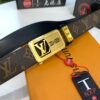 693202d23a89a121ed550c94 Luxury Louis Vuitton Automatic Buckle Belt – Genuine Cowhide with PVC Monogram Pattern, 3.5cm Width, Top-Quality Craftsmanship
