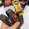 693202d23a89a121ed550c95 Luxury Louis Vuitton Automatic Buckle Belt – Genuine Cowhide with PVC Monogram Pattern, 3.5cm Width, Top-Quality Craftsmanship