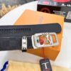 693202d43a89a121ed550ca5 Louis Vuitton Automatic Buckle Belt, Top-Quality Genuine Leather, Imported Grain Calfskin with Fine-Textured Cowhide, 3.5cm Width, Smooth Slide Mechanism, LV Stainless Steel Hardware