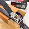 693202d43a89a121ed550ca7 Louis Vuitton Automatic Buckle Belt, Top-Quality Genuine Leather, Imported Grain Calfskin with Fine-Textured Cowhide, 3.5cm Width, Smooth Slide Mechanism, LV Stainless Steel Hardware