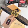 693202d53a89a121ed550cb2 LV Men's Belt, Latest ZP Mold Design, Genuine Leather, 4.0cm Width, Steel Hardware