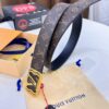 693202d53a89a121ed550cb8 LV Men's Belt, Latest ZP Mold Design, Genuine Leather, 4.0cm Width, Steel Hardware