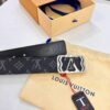 693202d53a89a121ed550cbc LV Men's Belt, Latest Design, ZP Molded, Synchronized with Original Monogram Fabric, Full-Grain Cowhide Leather, 4.0cm Width, Premium Quality with NXP Anti-Counterfeit Chip