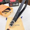 693202d63a89a121ed550cbd LV Men's Belt, Latest Design, ZP Molded, Synchronized with Original Monogram Fabric, Full-Grain Cowhide Leather, 4.0cm Width, Premium Quality with NXP Anti-Counterfeit Chip