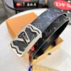 693202d63a89a121ed550cbe LV Men's Belt, Latest Design, ZP Molded, Synchronized with Original Monogram Fabric, Full-Grain Cowhide Leather, 4.0cm Width, Premium Quality with NXP Anti-Counterfeit Chip