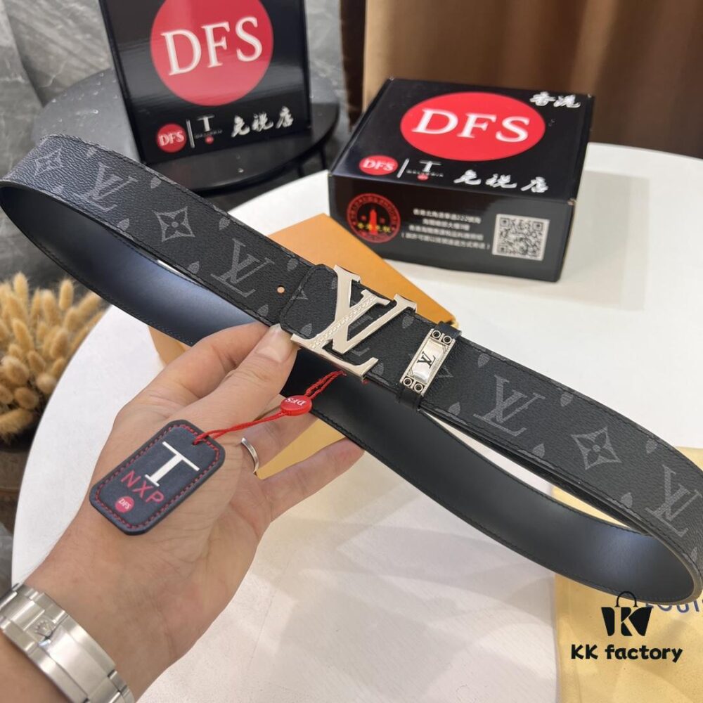 693202d73a89a121ed550cd3 LV Men's Belt Louis Vuitton Latest Style ZP Synchronized Monogram Fabric Genuine Cowhide Steel Buckle 4.0cm
