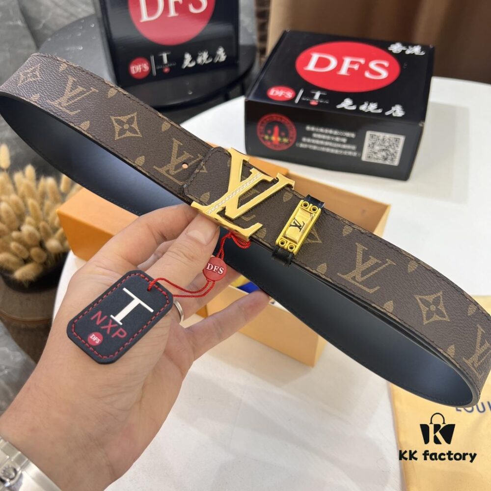 693202d83a89a121ed550cda LV Men's Belt, Latest Design, ZP Molded, Monogram Canvas Fabric, Genuine Cowhide Leather, Heavy-Duty Steel Buckle, 4.0cm Width