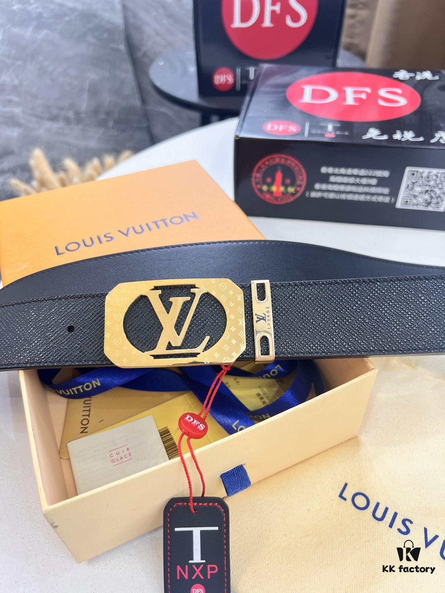 693202d93a89a121ed550ceb Top-Tier Louis Vuitton LV Belt, Genuine French Water-Grain Calfskin, 3.8cm Width, Original Hong Kong Duty-Free T Gift Box, NXP RFID Chip (Verifiable on Official Website), Premium Stainless Steel Hardware