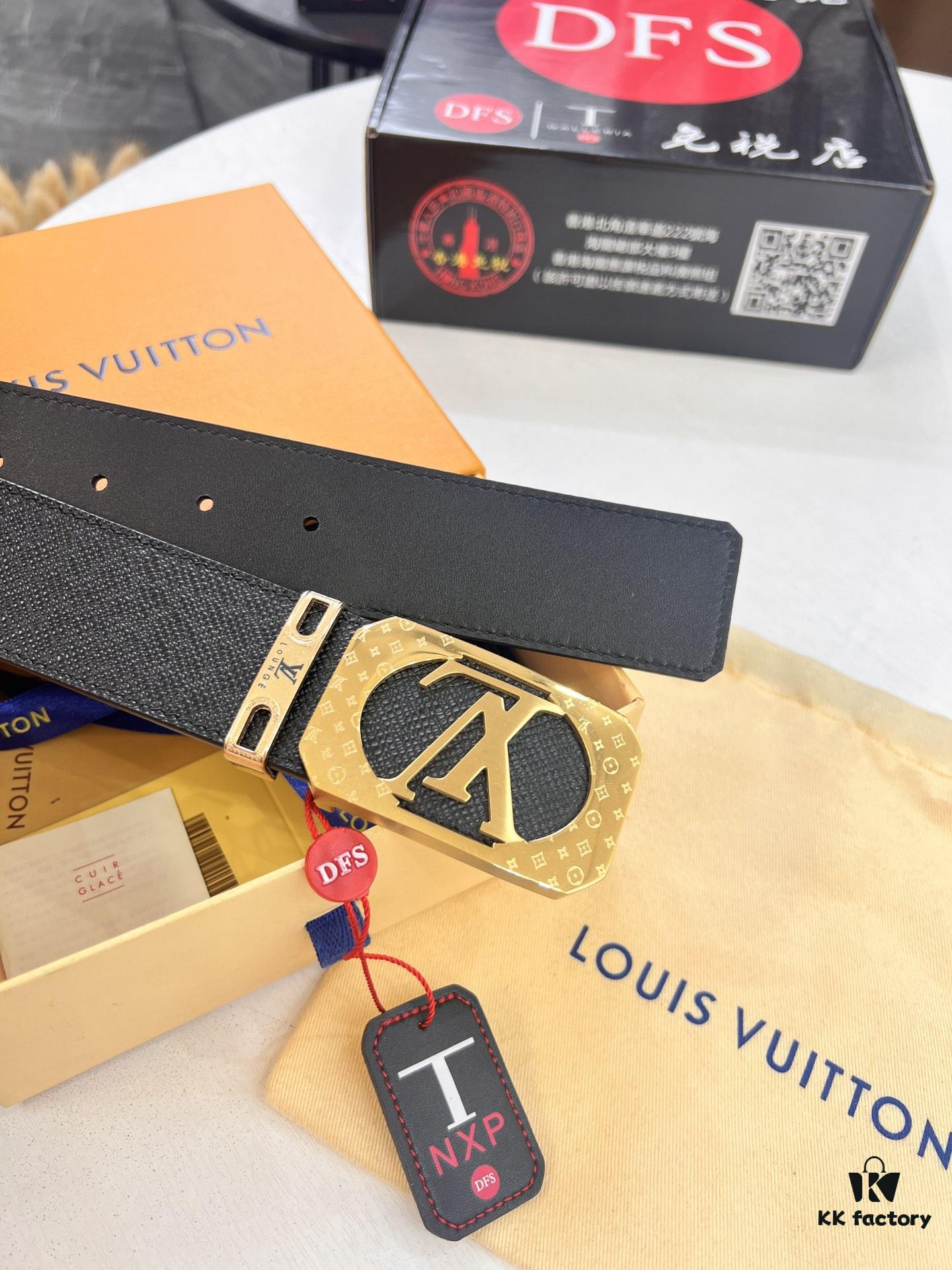 693202d93a89a121ed550cec Top-Tier Louis Vuitton LV Belt, Genuine French Water-Grain Calfskin, 3.8cm Width, Original Hong Kong Duty-Free T Gift Box, NXP RFID Chip (Verifiable on Official Website), Premium Stainless Steel Hardware
