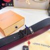 693202da3a89a121ed550cf4 Top-Tier Louis Vuitton LV Belt, Original Factory Hong Kong Duty-Free T Gift Box, Genuine Full-Grain French Calfskin, 3.8cm Width, NXP RFID Chip Compatible with Official Website Verification