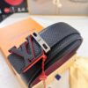 693202da3a89a121ed550cf6 Top-Tier Louis Vuitton LV Belt, Original Factory Hong Kong Duty-Free T Gift Box, Genuine Full-Grain French Calfskin, 3.8cm Width, NXP RFID Chip Compatible with Official Website Verification