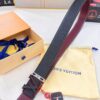 693202da3a89a121ed550cf7 Top-Tier Louis Vuitton LV Belt, Original Factory Hong Kong Duty-Free T Gift Box, Genuine Full-Grain French Calfskin, 3.8cm Width, NXP RFID Chip Compatible with Official Website Verification