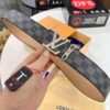 693202de3a89a121ed550d24 LV Men's Belt, New Arrival, High-End Custom Leather, ZP Synchronized, Original Factory Plaid Imported Fabric, Full Grain Suede Cowhide, Corroded Letter Hardware, 3.8cm Width